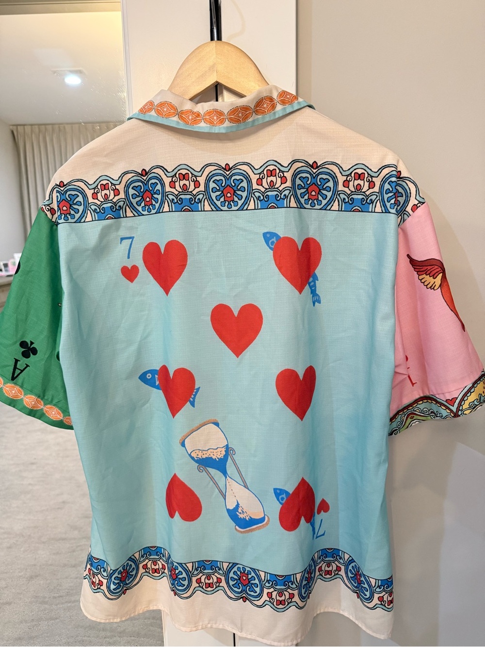 Women’s Color block Print Button-Up Shirt Size Large - Picture 2 of 6